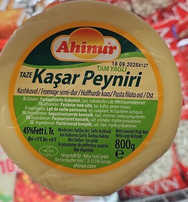 Ahinur Kaşar peyniri 800gr