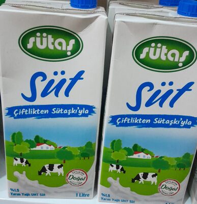Sütaş süt 1 litre yarım yağlı